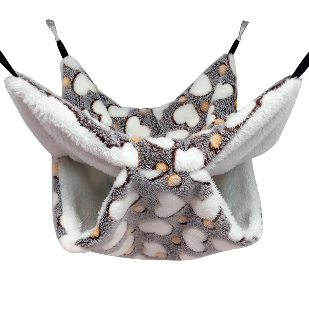 Huisdier Hangmat Hamster Hangmat Dubbele Laag Opknoping Bed Nest Voor Kat Muis Hamster Eekhoorn Voor Hamster Huisdieren Benodigdheden: Red / 20x20cm