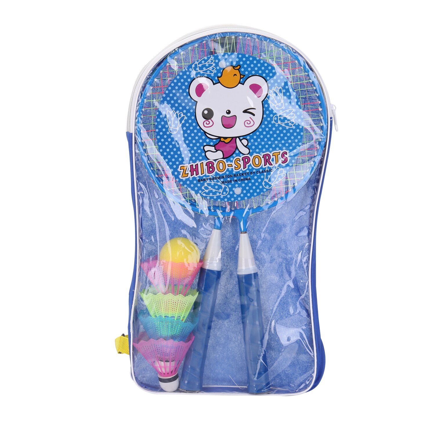 Raqueta de bádminton para niños de 1 par Aleación de Nylon Pracitical Set de raquetas para los niños Juego de deporte jugando Bádminton