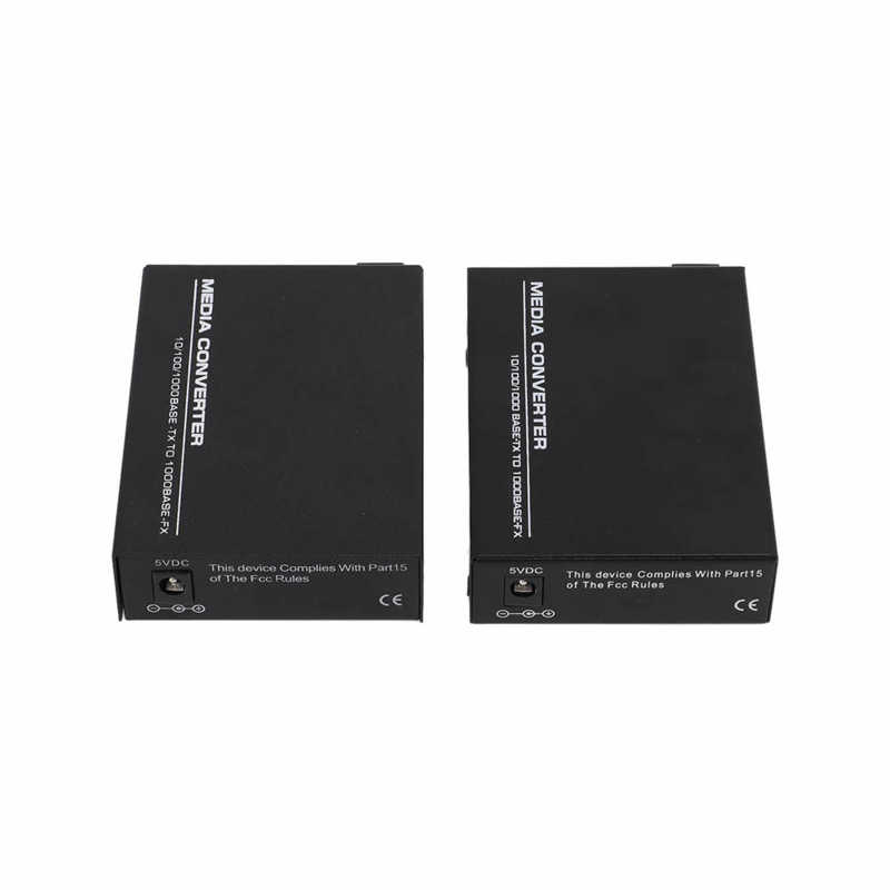 Fiber Transceiver Gigabit Media Converter Signal Conversion with 6 LED Indicators for Parking Lot for Surveillance Security for