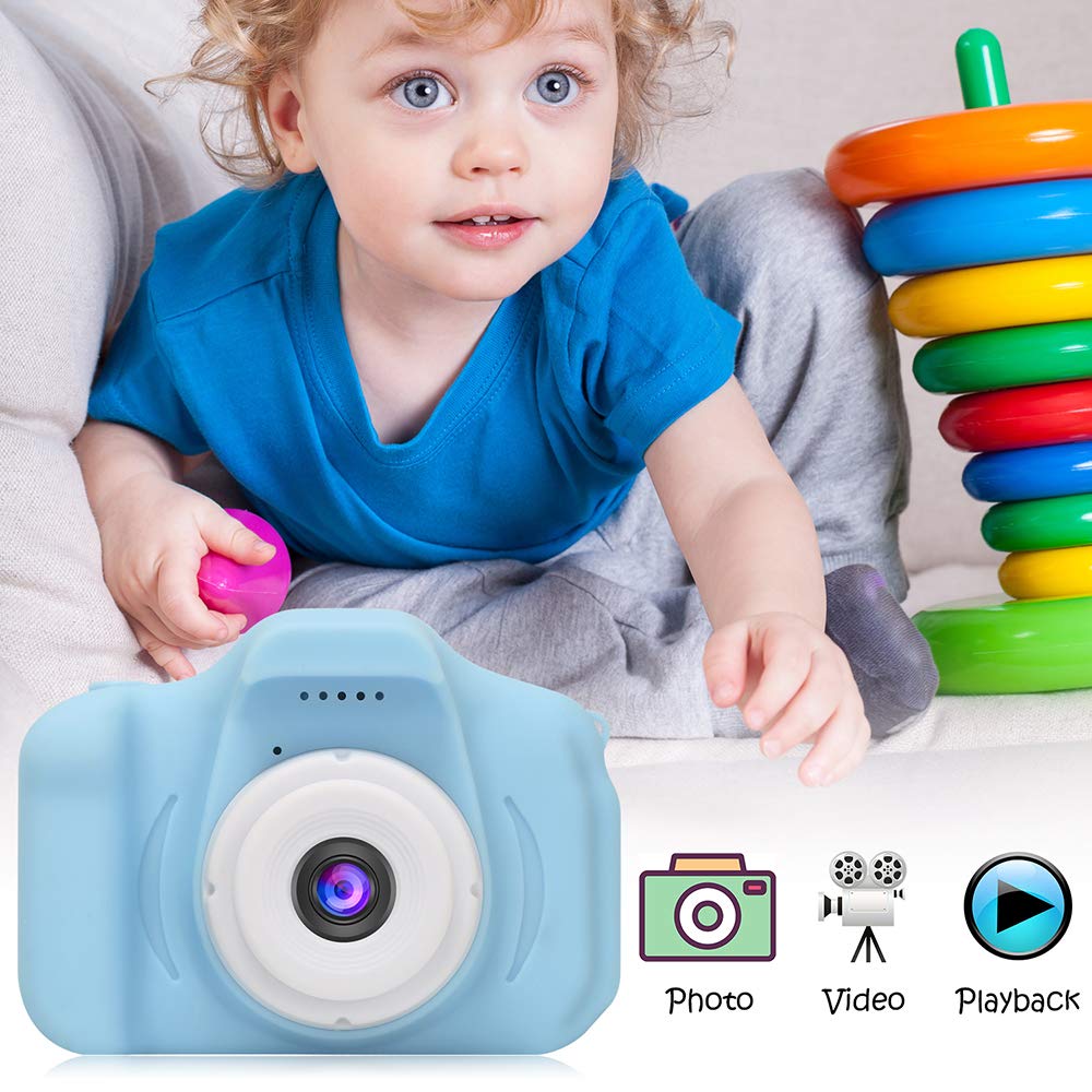 Kids Digitale Video Camera Mini Oplaadbare Shockproof 8MP Hd Peuter Camera Video-opname Selfie Roze Groen Blauw