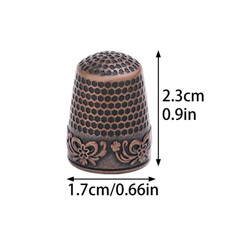 1pc vintage koppar sömnad fingerborg silver guld fingerskydd verktyg pyssel hantverk hushållssömnad broderi ماكينة خياطة محمولة: Mörk khaki
