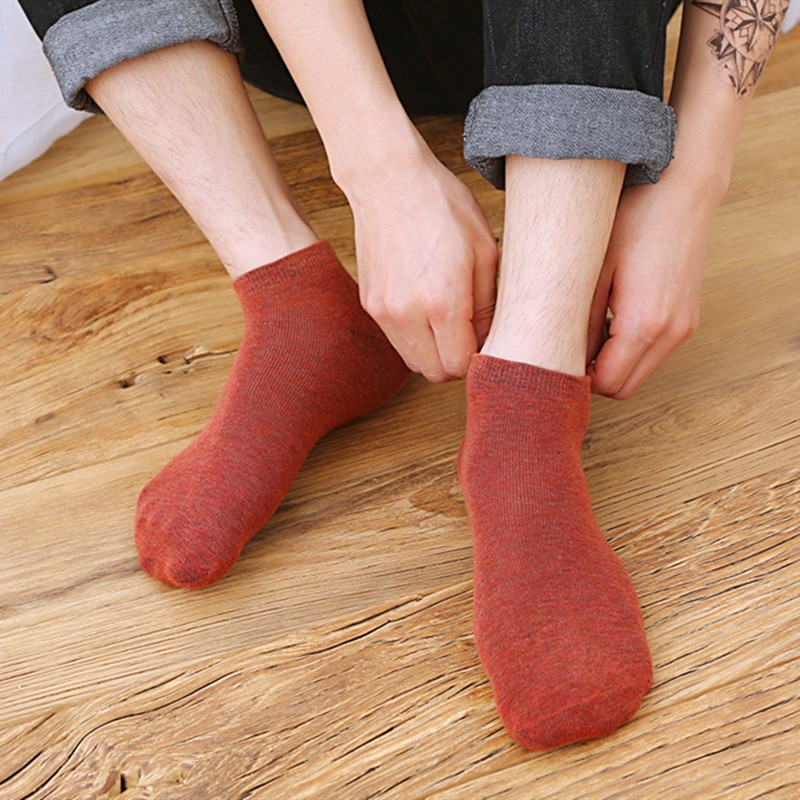 Lot 36-44 10 paires de chaussettes unisexes pour homme et femme, en coton respirant, couleurs unies, décontractées, pour le printemps, l'été et l'automne