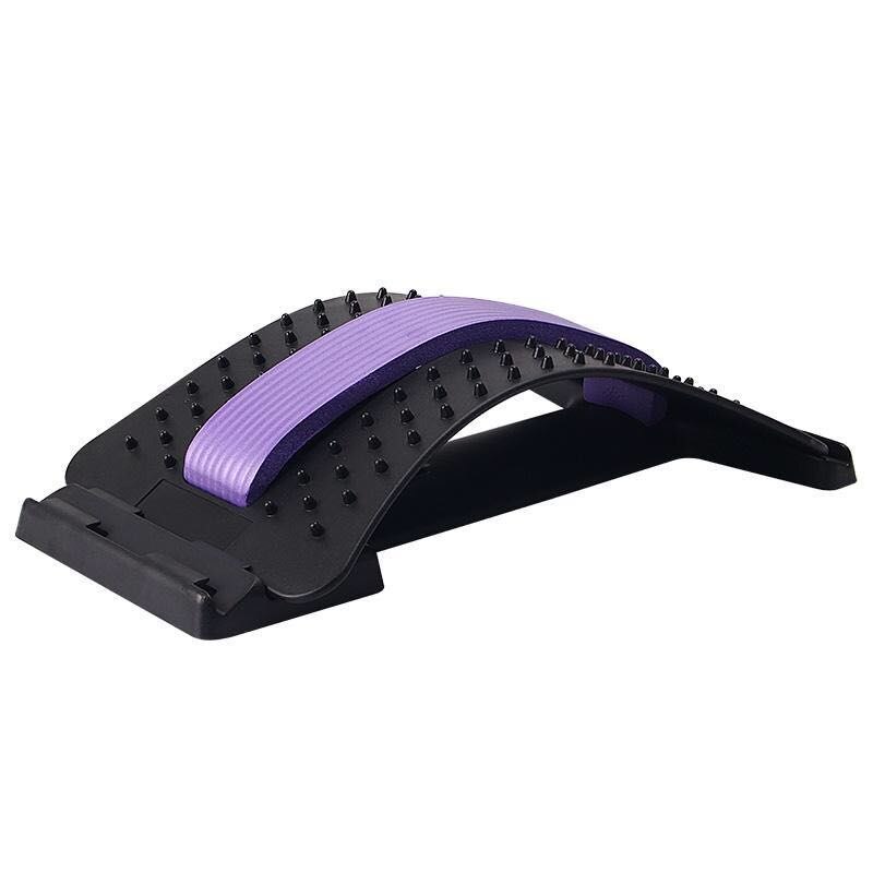 Back Stretching Device Back Massager Lumbar Support Muscle Relief Tool for Fitness Massage THJ99: Brown