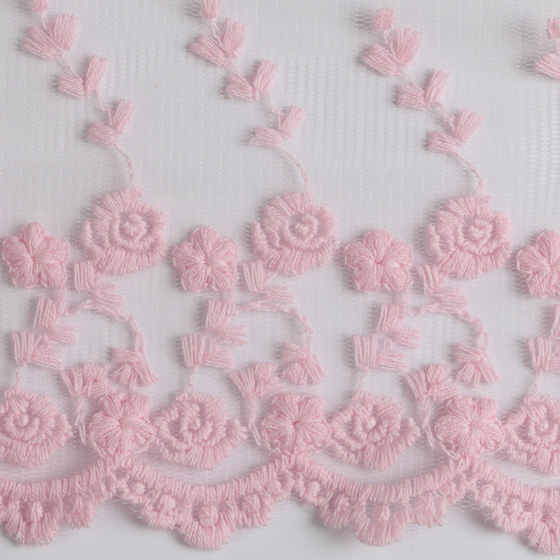 2Yards Bloem Kant Stof Voor Jurk Kant Lint Roze Katoen Venetië Lace Trim Wedding Geborduurde Diy Naaibenodigdheden Ambachtelijke 10Cm