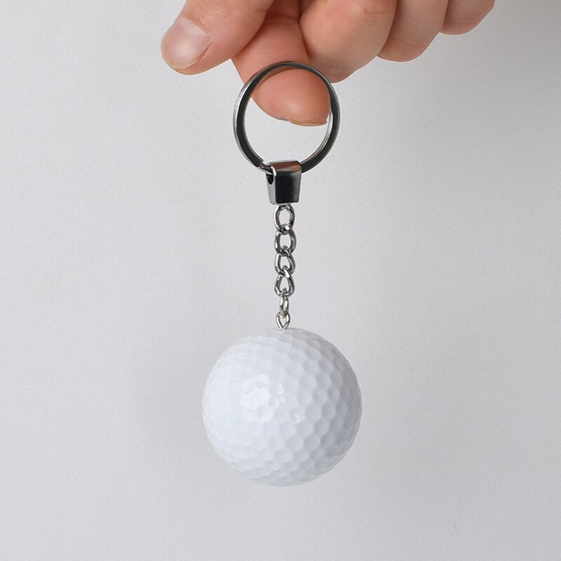 Golf Ball Practice Plastic Sports Home Indoor and Outdoor Resistant Training Red Yellow Blue Green Golf Ball Golf Accessories: White Keychain