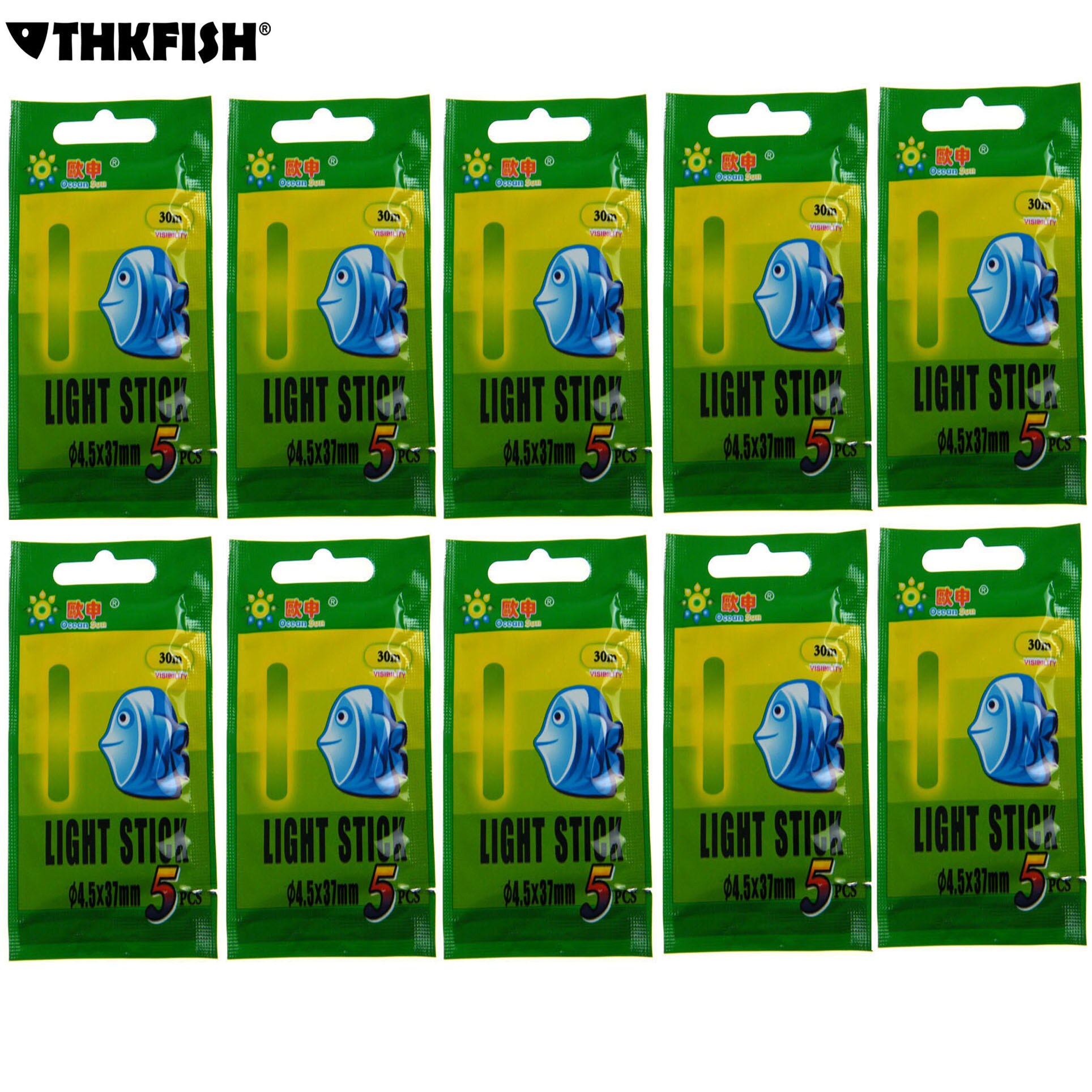 10 Bags 4.5*37mm Fishing Float Fluorescent Light stick Light Night Luminous Float Rod Lights Glow Stick for Night Fishing: 10 packs 4.5x37mm