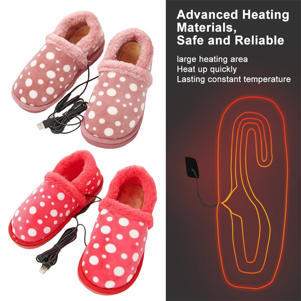 Plüsch Heizung Hausschuhe USB Aufladbare Waschbar Winter Pantoffel Hause Liefert Fuß Wärmer Schuhe Für Kalte Winter