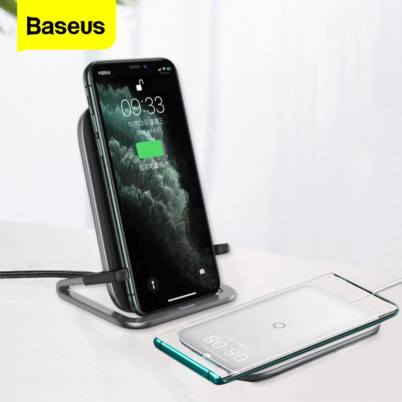 Baseus 15W Qi Draadloze Oplader Voor Iphone 11 Pro Xs Max Snelle Draadloze Opladen Pad Voor Samsung S10 Xiaomi mi 9 Inductie Oplader