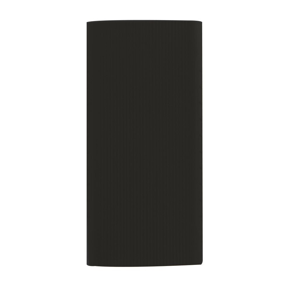 Powerbank silikone etui cover bærbart 10000 mah eksternt batteri cover cover anti-shock til xiaomi: Sort