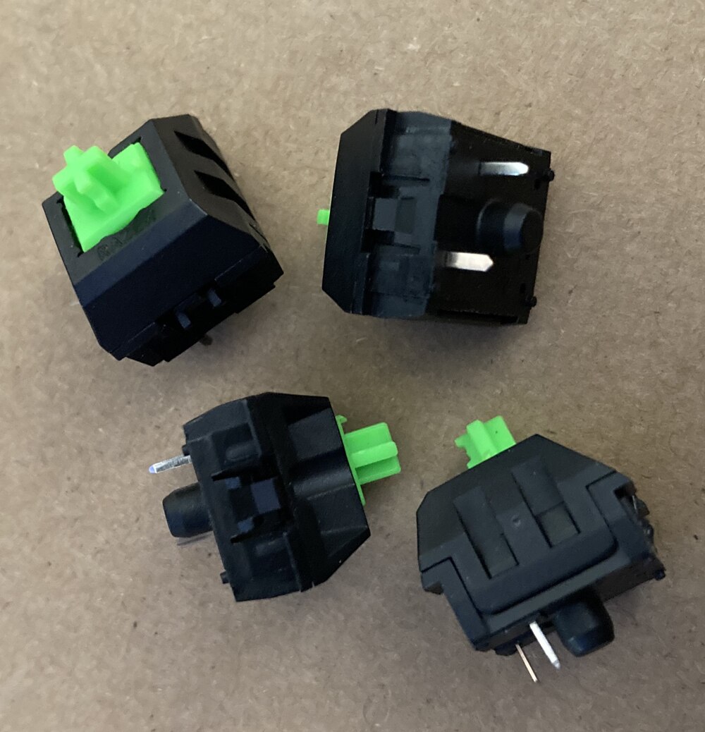 RGB Magic Axis MX Axis 4pcs Green switches for Razer blackwidow Chroma Gaming Mechanical Keyboard and others with led switch