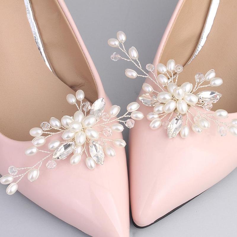 2pcs Luxury Rhinestone Shoes Clips Flowers Women Shoes Dress Hat Wedding Party Jewelry Accessories