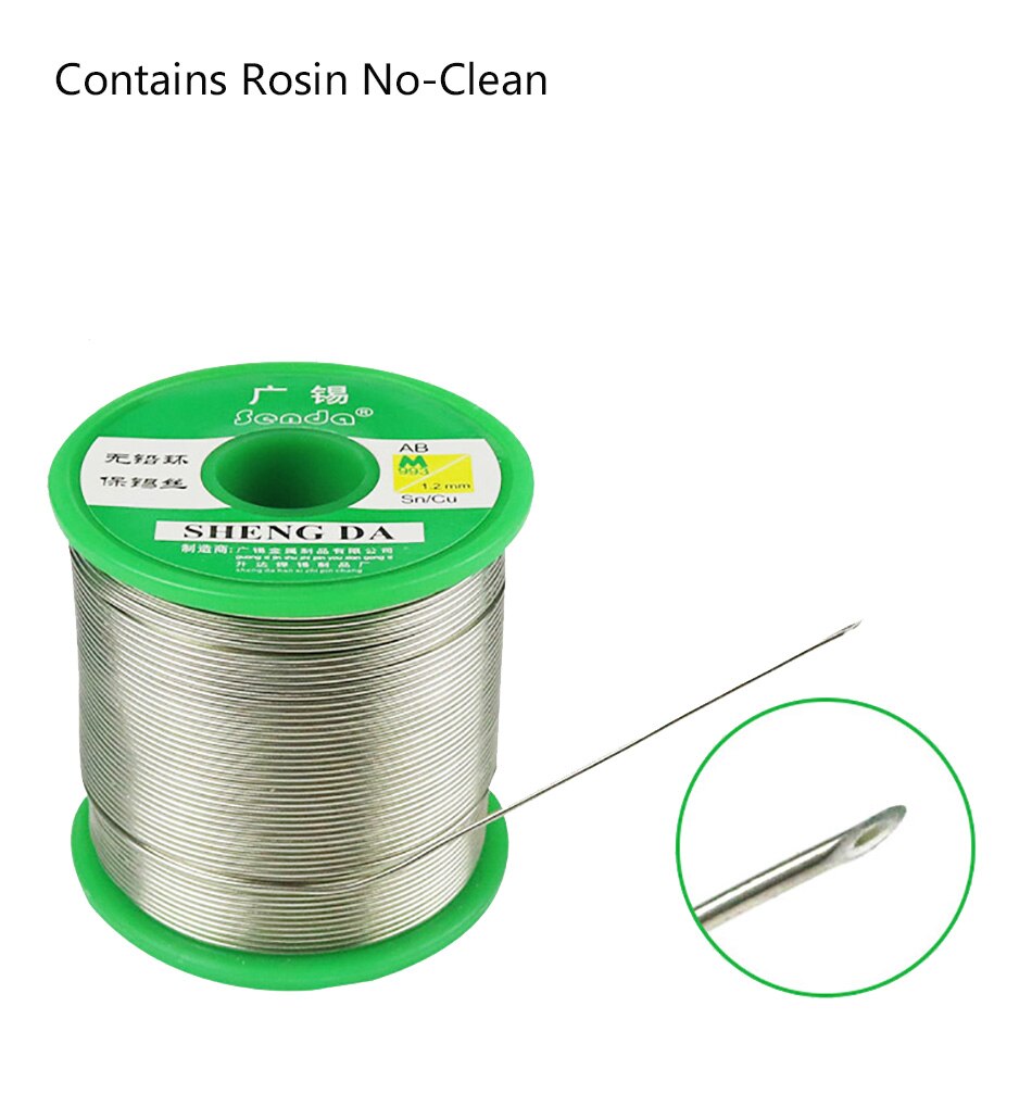 Alambre de estaño para soldadura sin plomo, núcleo de colofonia sin plomo 800 Sn 0,8 Cu para soldadura eléctrica RoHs, 1,0g, 99.3%-0.7% mm