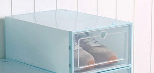Transparante Plastic Schoenendoos Schoen Opslag Artefact Schoen Opbergdoos Schoenendoos Japanse Schoen Boxs Flip Lade Boxs: D