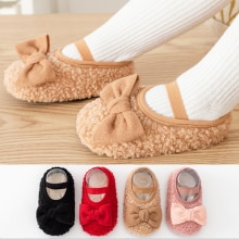 Novo piso do bebê meias grossas outono inverno indoor criança meninas sapatos pé meia