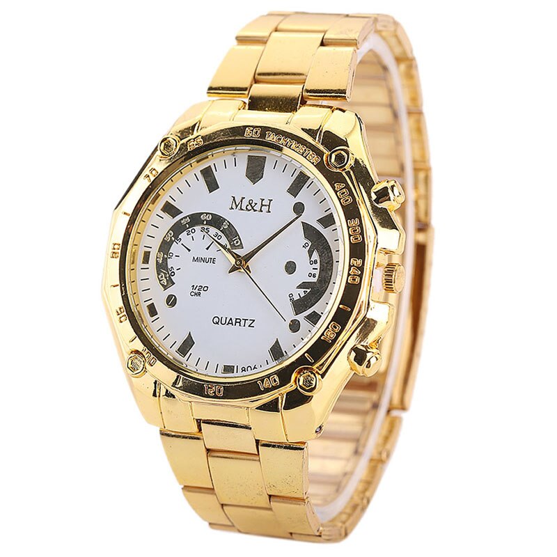 Mode Vrouwen Mannen Rvs Sport Analoge Quartz Horloge 19QC