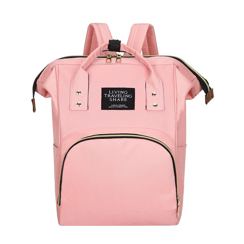 Bolsa de pañales para el hombro, ligera, de gran capacidad, estilo moderno, ultraligera, bolsa de lactancia, mochila sencilla para madres,: Naked Pink