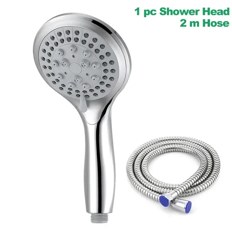 Zhang Ji 5 Modes Siliconen Nozzle Douchekop Houvast Neerslag Jet Spray Hoge Druk Krachtige Douchekop Verchromen: green