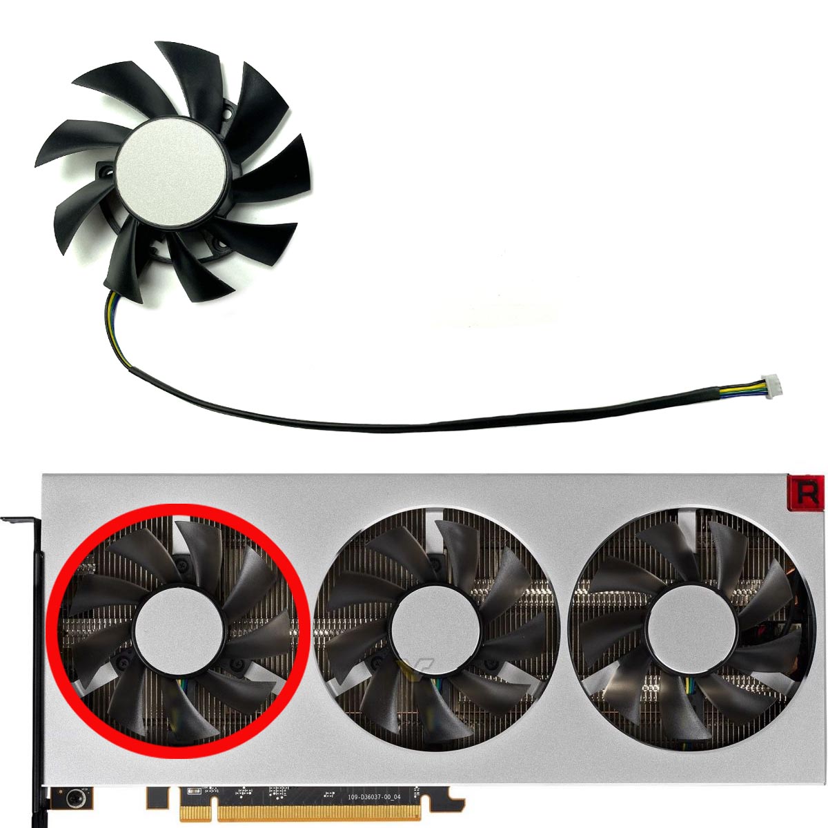 Nowość dla wymiennego wentylatora karty graficznej AMD Radeon VII FD8015H12S: Złota