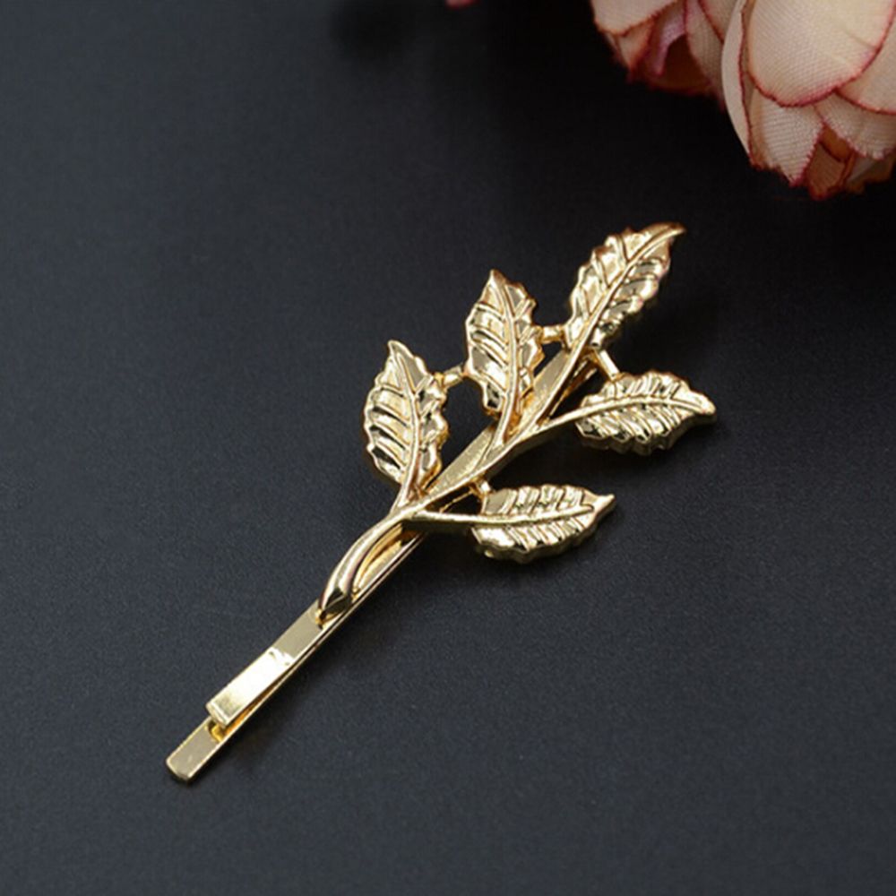 Hojas de rama de olivo de Metal perla Diadema con pinza de pelo peine horquilla pasador tocado con horquillas Accesorios Estilo de belleza, 1 ud.