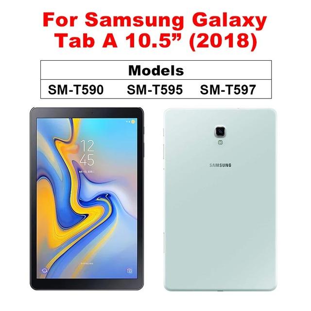 Vidrio templado para Samsung Galaxy Tab A 8,4 A 10,1 , borde curvo, Protector de pantalla para Galaxy Tab S2 S4 S5e S6 lite 10,4: Tab A 10.5 2018 T590