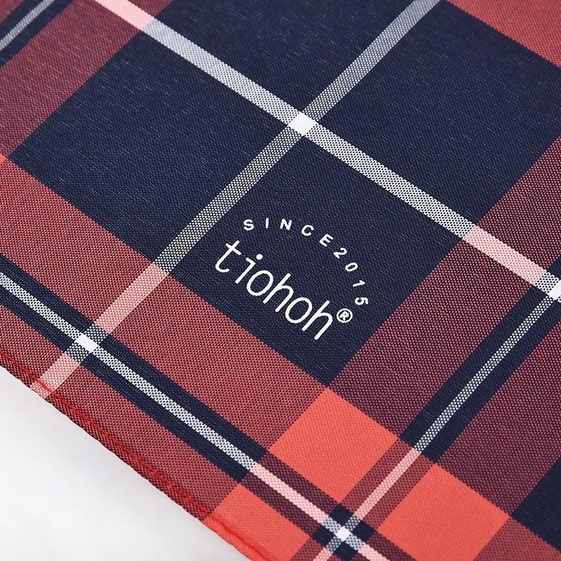 Scottish Plaid Umbrella Rain Women Bamboo Long Handle Umbrellas Windproof 8 K Stick Golf Umbrella Folding 190T Pongee Paraguas