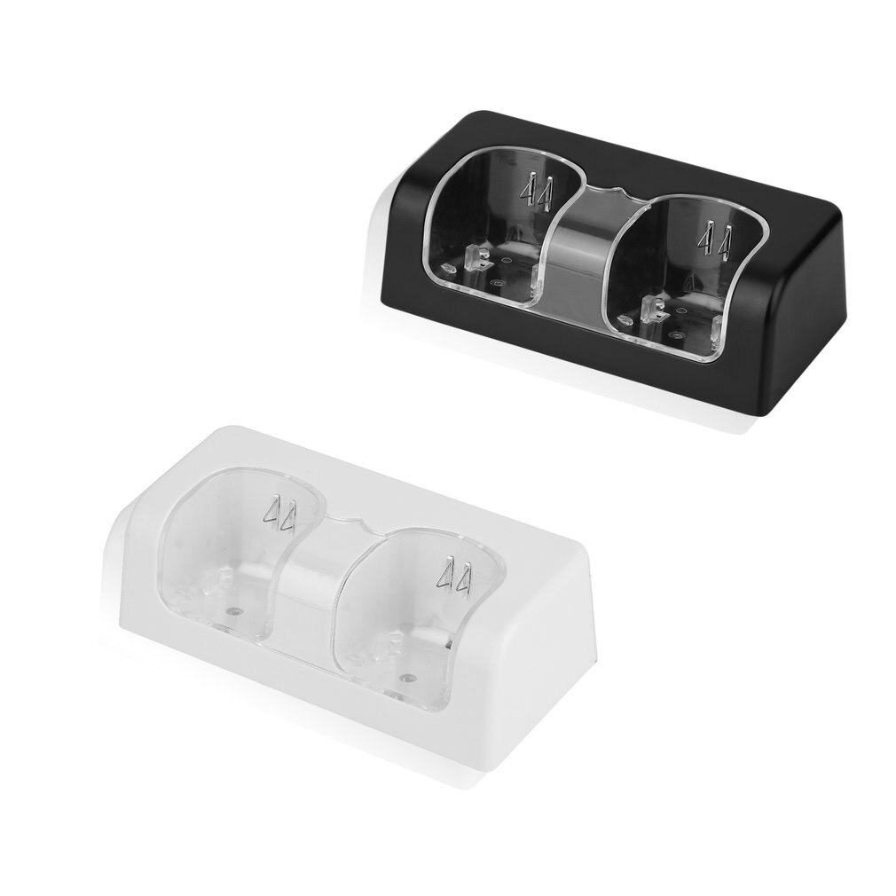 Black & White Hoge Capaciteit 2X2800Mah Oplaadbare Batterij Met Dual Dock Charger Stand Station Voor Wii afstandsbediening