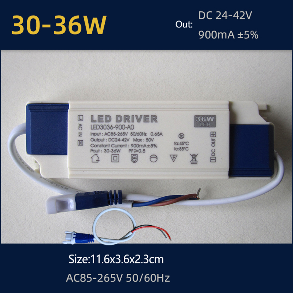 110V 220V 30W 36W 40W 50W LED Driver DC24-42V 700mA 750mA 900mA 1050mA 1200mA 1500mA Flicker Free Power Supply External Lighting: Red