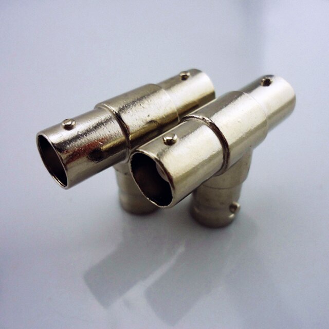 100PCS/Lot SMTSEC CCTV Products Accessories 3 Female BNC Connector Coaxial adapter Cabling For CCTV Camera System BNC-107