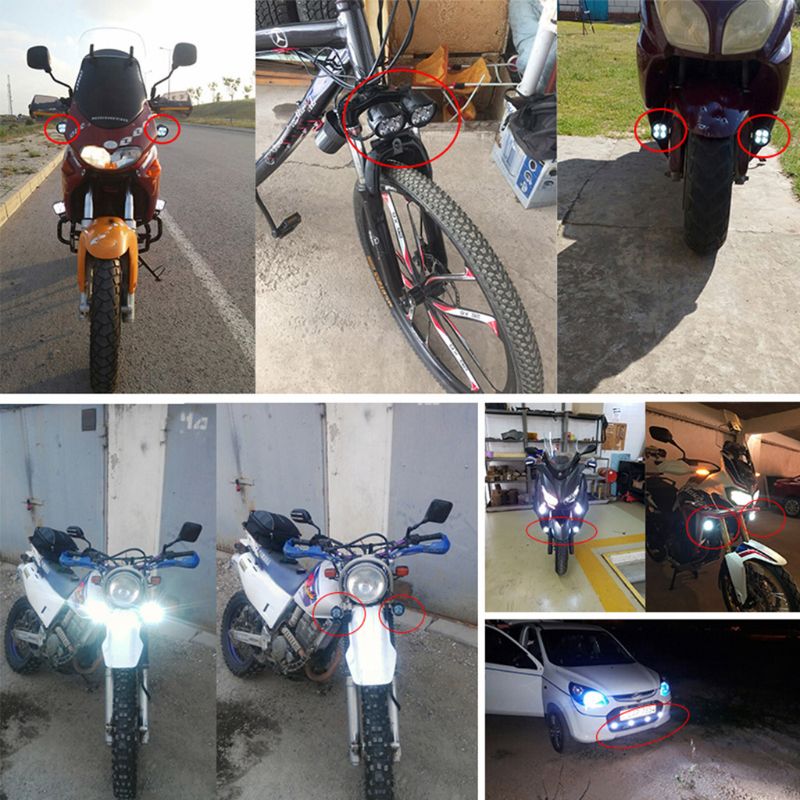 Lámpara de iluminación LED para motocicleta, juego de faros para vehículos eléctricos, foco superbrillante, accesorios para coche modificados para automóviles