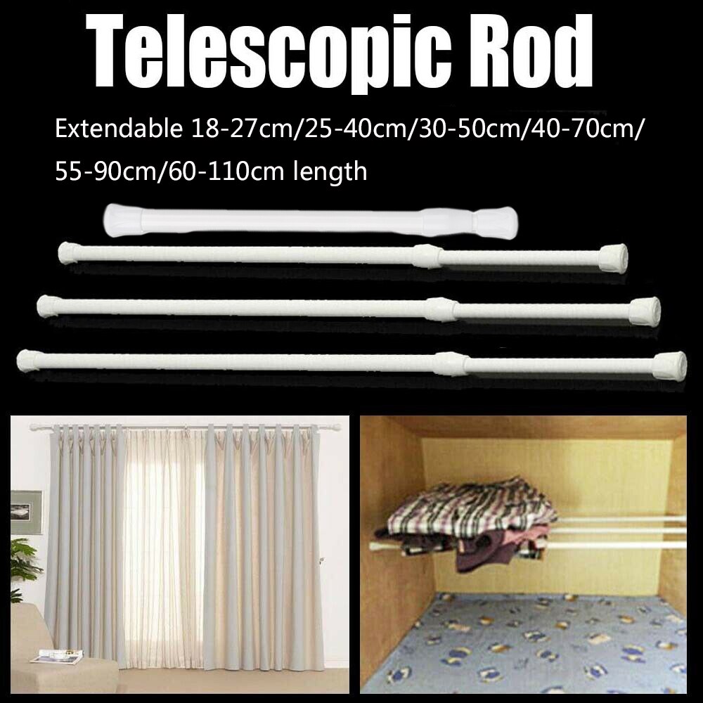 Bastone allungabile per tende telescopiche a palo telescopico regolabile multiuso aste sospese appendiabiti caricato prodotto per il bagno