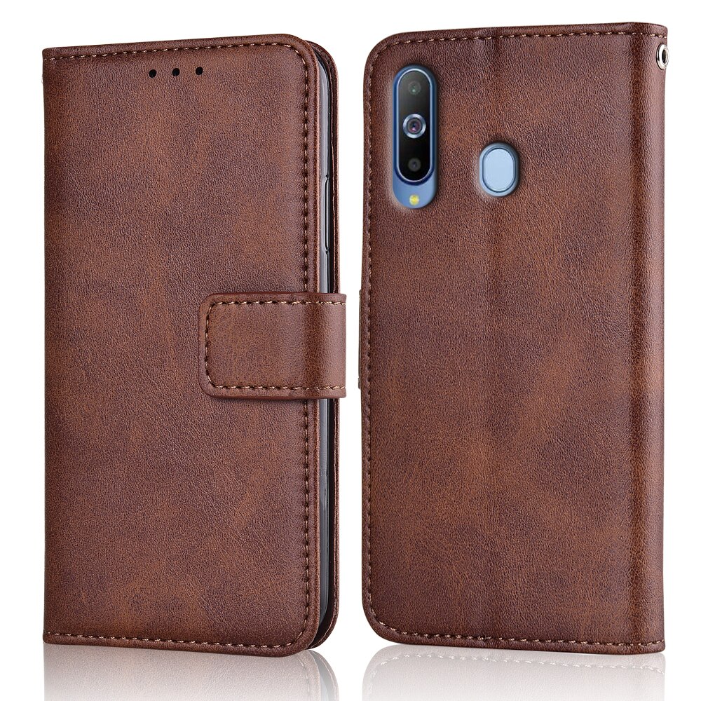 Funda de piel para Samsung A9 Pro para Samsung Galaxy A9 Pro Coque para Samsung A9Pro: niu-Brown