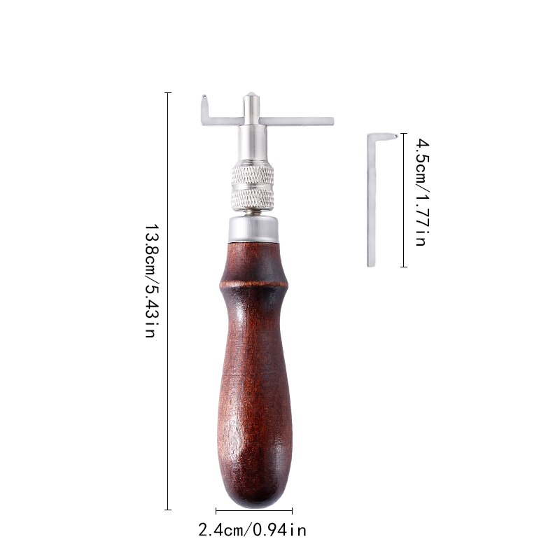 Ensemble d'outils de lame de couteau pivotant pour sculpture sur cuir, outil rotatif manuel réglable pour bricolage  15