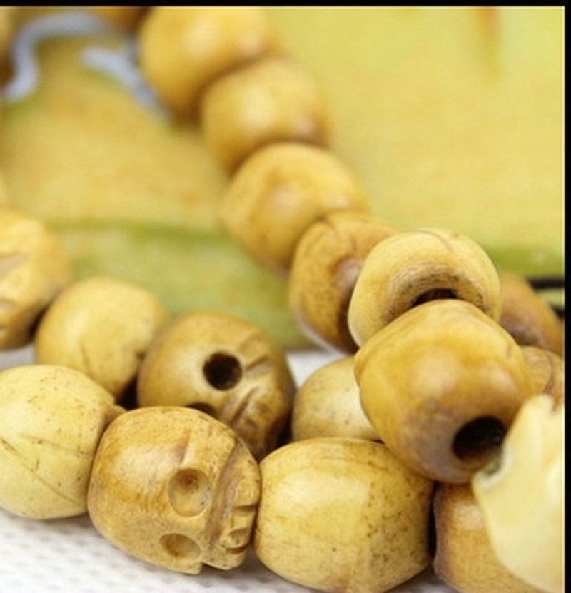 10mm Tibetischen Buddhismus 108 knochen Schädel Gebetskette Mala Halskette