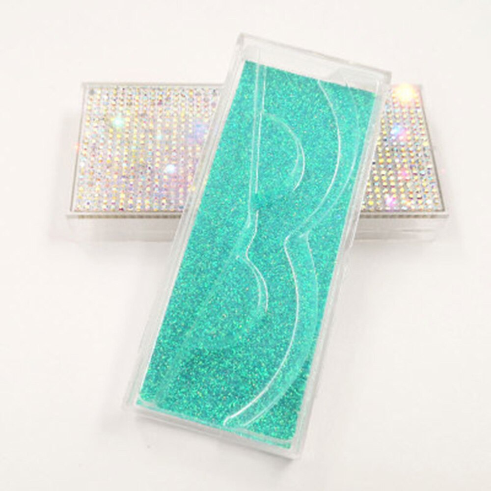 Empty Diamon Eyelash Case Glitter Paper Plastic Eyelash Packaging Box False Eyelash Storage Box With Clear Tray For Eyelash Care: 10