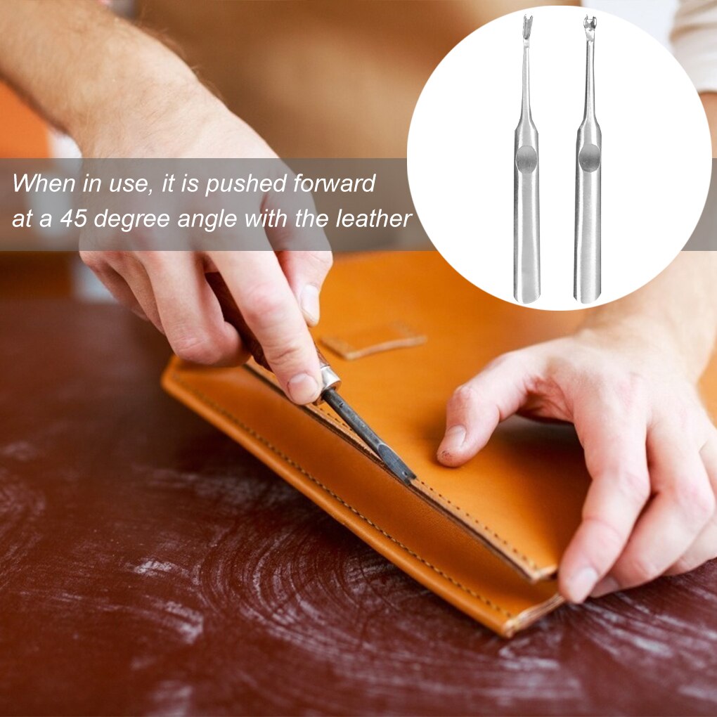 U + V w kształcie skóry szwy narzędzie robić skórowania wykrojnik otworów zestaw skórzany rcraft dziurkacz krawędzi Beveler narzędzie zestaw