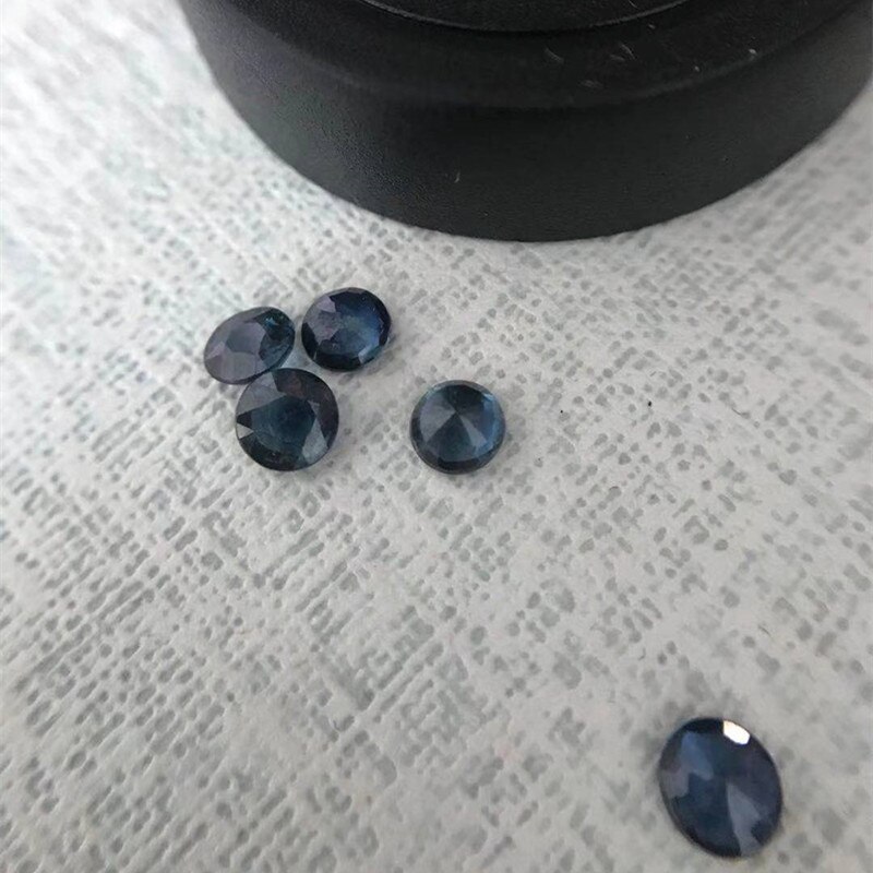 Natural Sapphire Loose Gemstone for Jewelry Making,around 4mmX4mm Round Cut,bright and Clean DYI Mian Stone