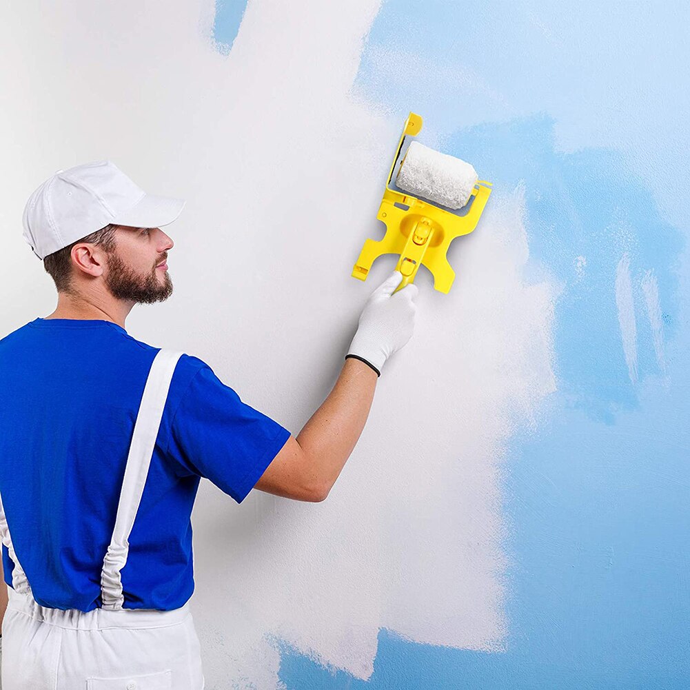 Draagbare Clean-Cut Verf Edger Roller Borstel Muur Schilderen Trimmen Borstel Diy Muur Decoratieve Handvat Tool Deur Muur Hoek borstel