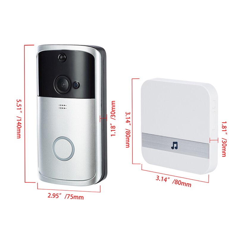 Wireless Welcome Chime Kit Plug-through Smart Doorbell Remote Control Button Door Bell Home Security Accessories: type C