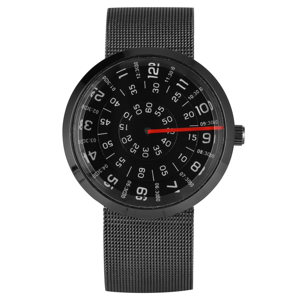 Platespiller tallskive menn kvinner kvarts armbåndsur analog svart skinnbånd klokke topp relogio masculino