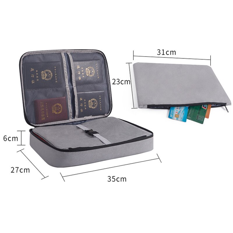 Map Duurzaam Waterdicht Reizen ID Card Paspoort Opbergtas Document File Organizer Rits Pouch UK