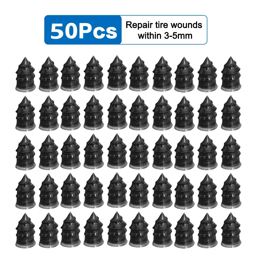Bandenreparatiespijkers voor auto motorfiets scooter fiets vacuüm band repareren rubberen metalen spijkerset autobandaccessoires: WHITE