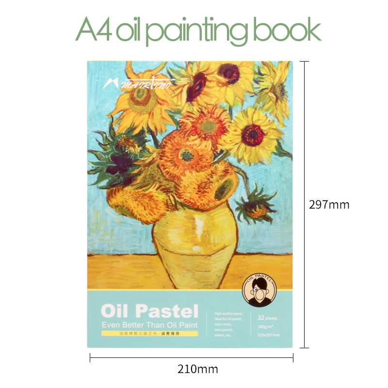 24colors Martini Heavy Color Oily Oil Pastel Soft Oil Pastel Beginner Set Children's Painting Crayons Sketchbook: YELLOW