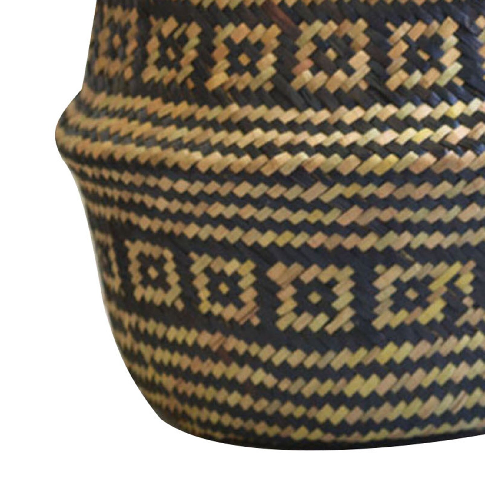 Klapp Handgemachte Lagerung Korb Dekorative Rattan Pflanze Blume Topf gewebte Weide Bauch Wäsche Korb Hause Dekore Pflanzer Körbe