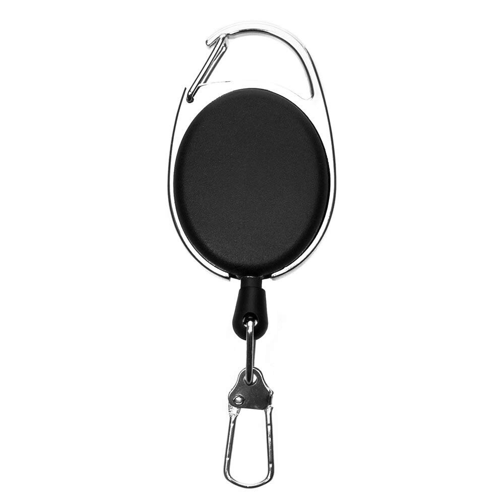 Enrouleur de porte-clés rétractable porte-Badge enrouleur de Zinger de pêche à la mouche avec accessoires de pêche à ressort à dégagement rapide: 1PCS