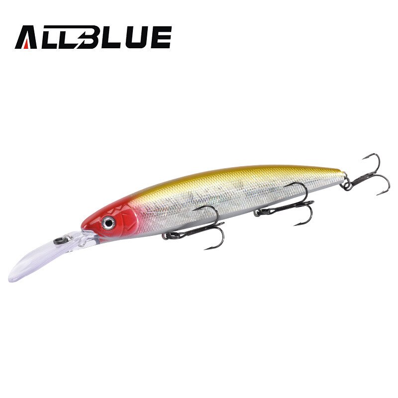 ALLBLUE CRAFTY 130SF Fishing Lure 130mm 27.5g Wobbler Slow Floating Minnow Longbill Plastic Bait Fishing Tackles Crankbait Plast: Color C