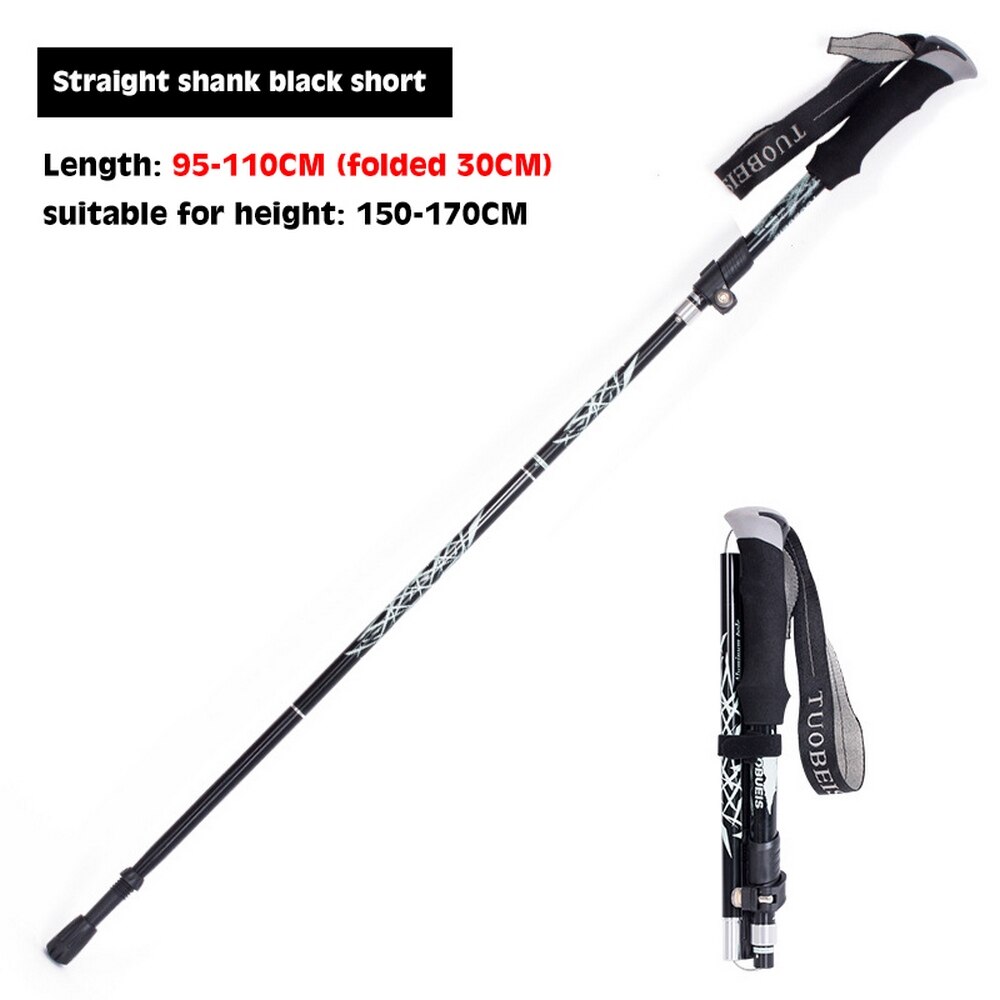 Walking Poles Carbon Fiber Trekking Poles Ultralight Folding Collapsible Trail Running Hiking Walking Sticks Lightweight Canes: short black