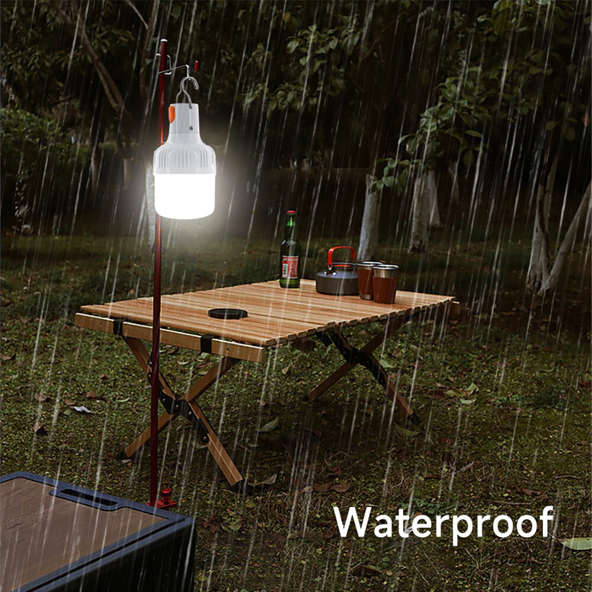 Utomhus led-lampa campinglampor usb-laddningsbar lampa nödtält marknaden anslut bärbar lykta glödlampa batteri grill camping