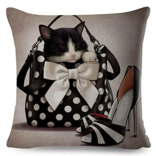 Farbe niedlichen Cartoon Haustier Hund Kissen bezug Kissen bezug Sofa Home Auto Dekoration Tier: Grau