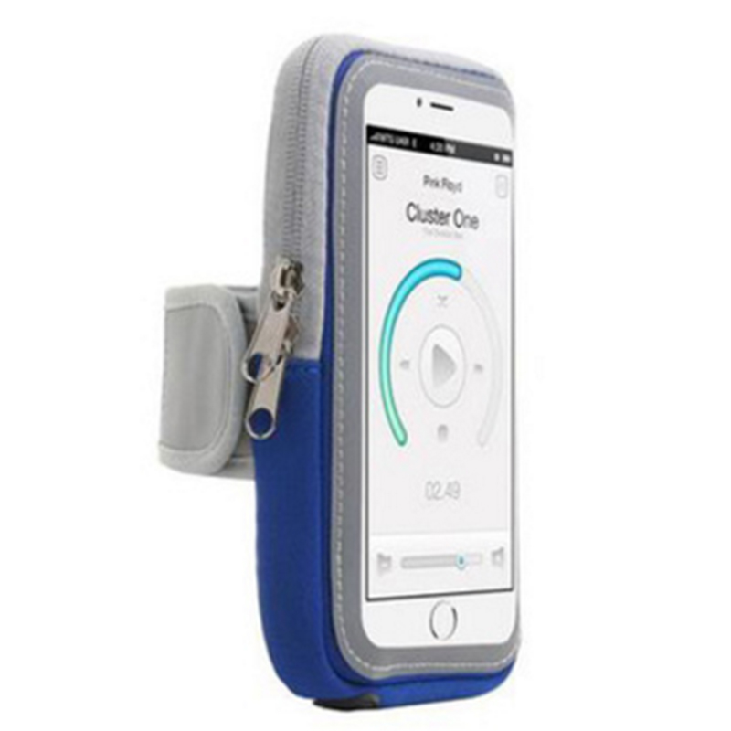 Atmungsaktiv Schweiß-saugfähigen Tuch Sport Armband Für Iphone 7 Fall Handy Arm Bands Halter Auf Hand 6,2 zoll telefon Beutel: Blau