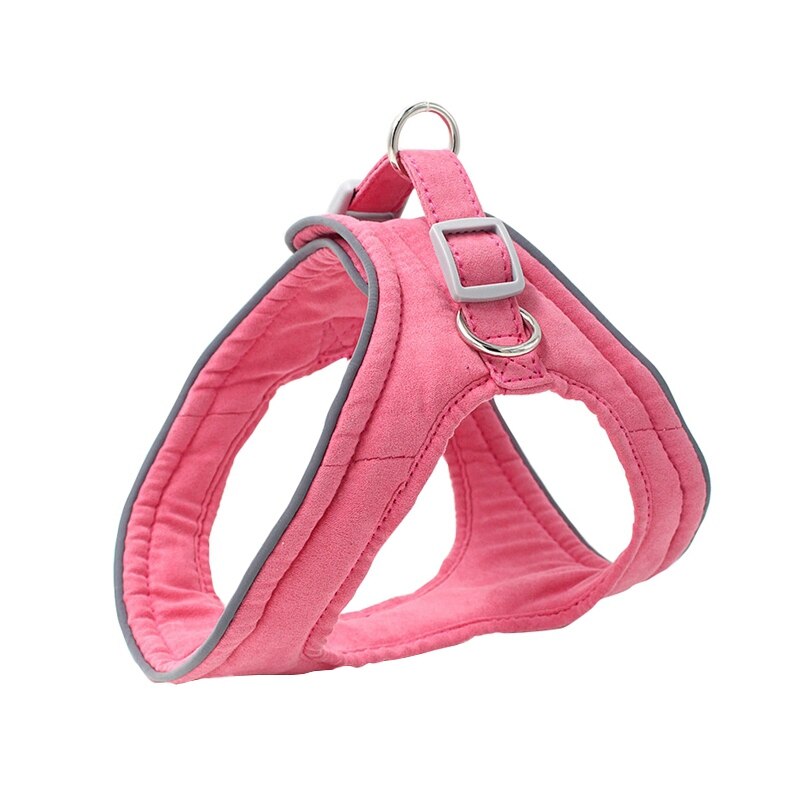 Coleira para treinamento de cães pequenos, coleira peitoral ajustável para cachorros e gatos coleira do gato: Rosa / S